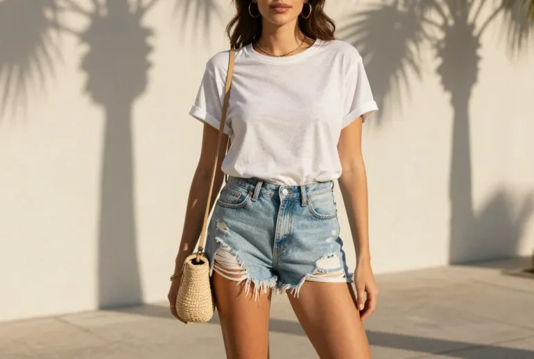 8 Denim Shorts Outfit Summer Ideas You'Ll Want to Copy: Summer Staples