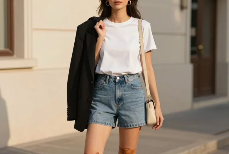 9 Denim Shorts Outfit Ideas That Never Go Out of Style: Timeless Looks